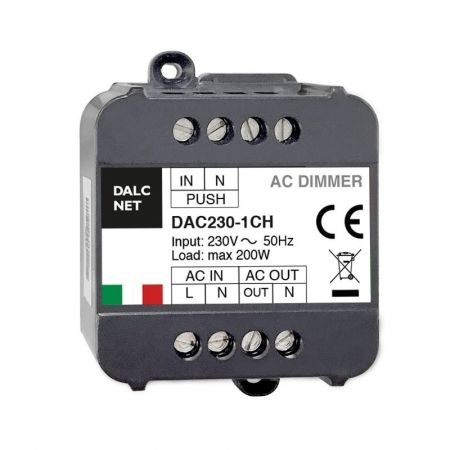 REGULATOR LED 230V 200W PUSH DAC230-1CH