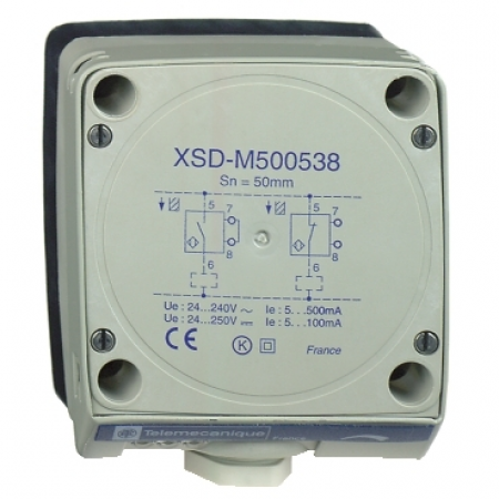 INDUKTIVNI SENZOR XSD 80X80X40 - PLASTIKA - SN 60 MM - 24 DO 240 V AC - PRIKLJ. XSDA600519