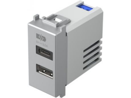 POLNILNIK MODUL USB 5V 3.0A 1M SREBRN EM68ES-U