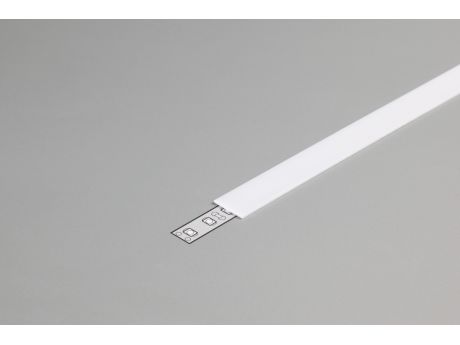 Pokrov za LED profil, tip J, m lečno bel, 2m